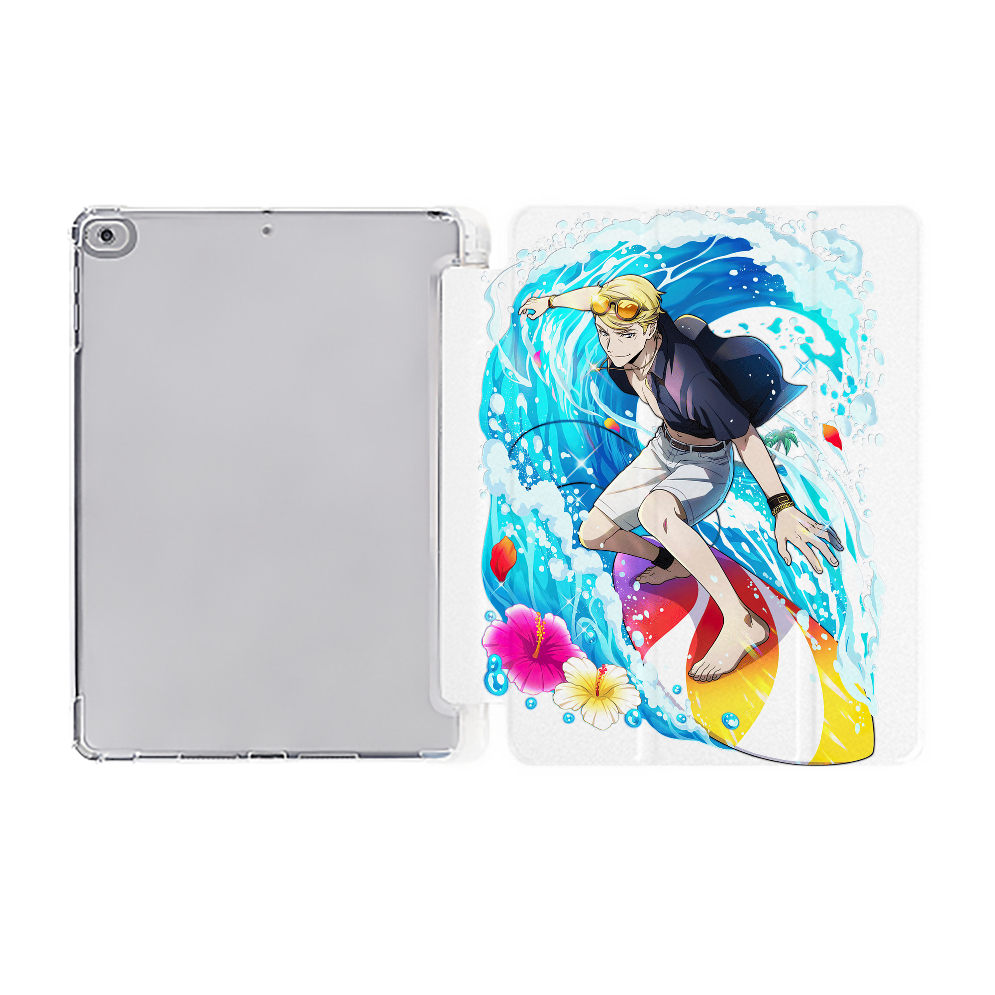 （画像用） 文豪ストレイドッグス Bungo Stray Dogs IPad ケース ペン収納付き 三つ折りスタンド PUレザー×シリコン 対応機種9.5/10.5/10.9インチ